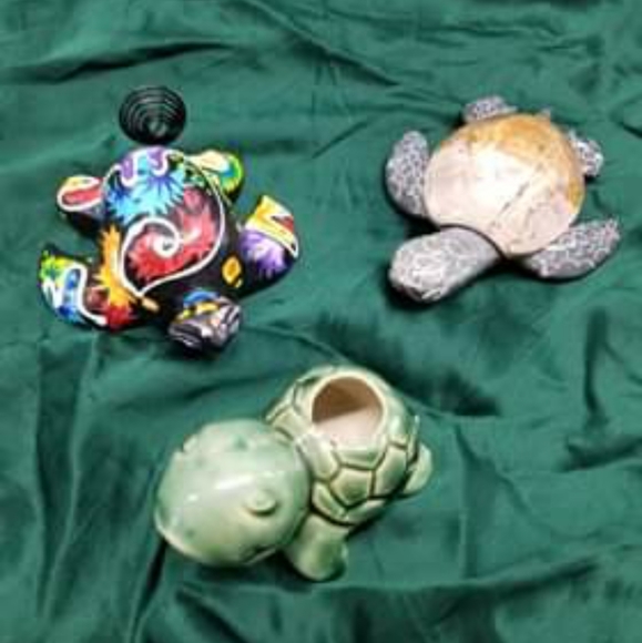 Turtle collection (20 different) glass stone wood - Picture 3 of 8
